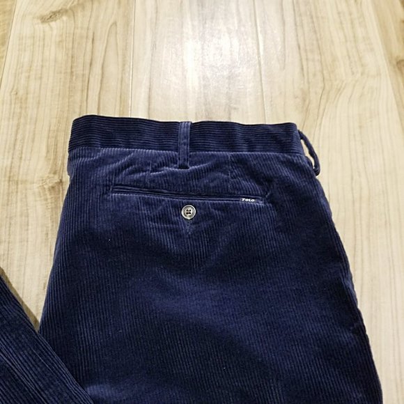 Polo Ralph Lauren Corduroy Pants Mens 38x32 Blue Classic Fit (Act: 39x31) - Picture 10 of 15